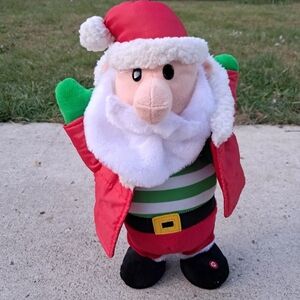 Festive Santa Plush with Red Coat